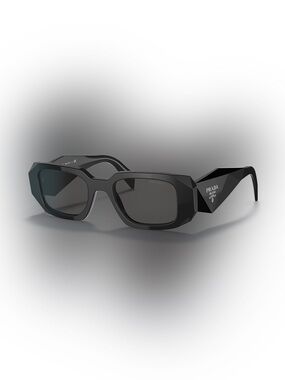 PRADA Black Geometric Frame Sunglasses